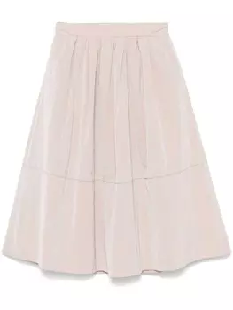 Peserico юбка миди со складками, серый