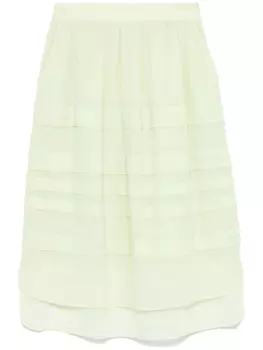 Peserico юбка миди в рубчик, зеленый