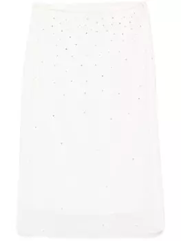 Peserico юбка с кристаллами, серый