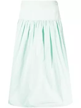 Peserico юбка с завышенной талией и сборками, синий