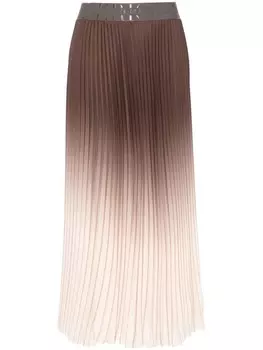 Peserico юбка со складками и логотипом, зеленый