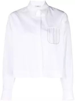 Peserico укороченная поплиновая рубашка, белый