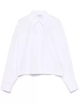 Peserico укороченная рубашка с пайетками, белый