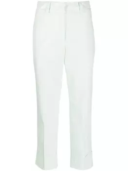 Peserico укороченные брюки прямого кроя, зеленый