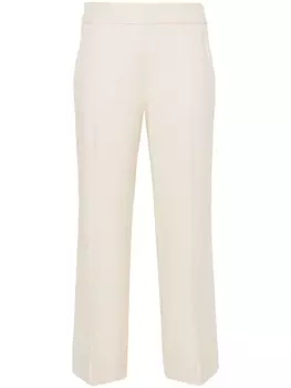 Peserico укороченные брюки с завышенной талией, нейтральный цвет