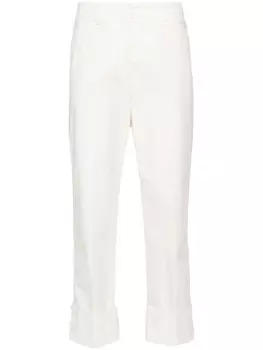 Peserico укороченные брюки с завышенной талией, нейтральный цвет