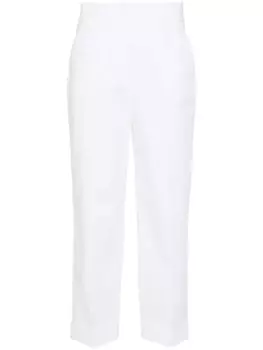 Peserico укороченные брюки со складками, белый