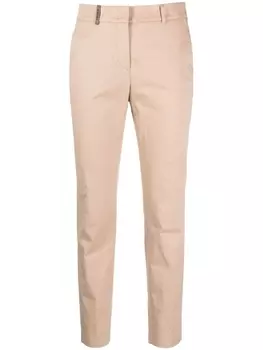 Peserico укороченные брюки средней посадки, нейтральный цвет