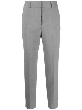 Peserico укороченные брюки строгого кроя, серый