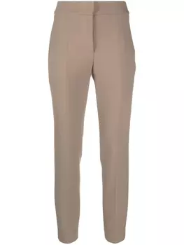 Peserico укороченные брюки узкого кроя, коричневый