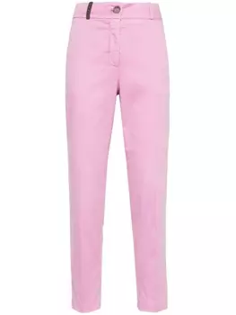 Peserico укороченные брюки узкого кроя, розовый