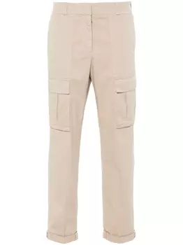 Peserico укороченные зауженные брюки, нейтральный цвет