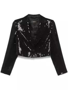 Peserico укороченный блейзер с пайетками, черный