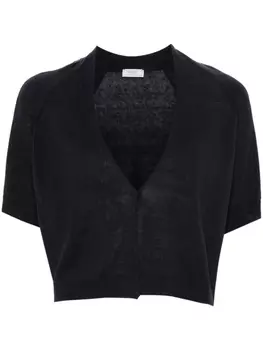 Peserico укороченный кардиган с V-образным вырезом, синий