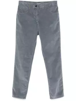 Peserico вельветовые брюки прямого покроя, синий