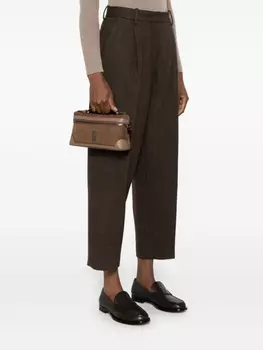 Peserico замшевая сумка-тоут, коричневый