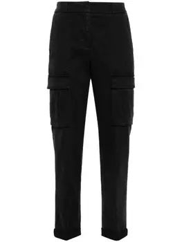 Peserico зауженные брюки карго, черный