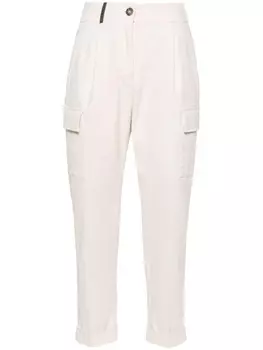 Peserico зауженные брюки карго, нейтральный цвет