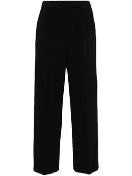 Peserico зауженные брюки со складками, черный