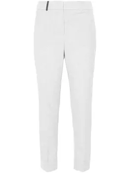 Peserico зауженные брюки строгого кроя, серый
