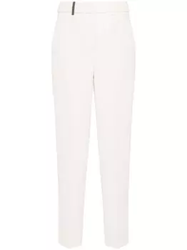 Peserico зауженные креповые брюки, нейтральный цвет