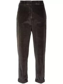 Peserico зауженные вельветовые брюки, коричневый