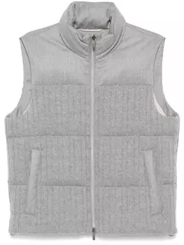Peserico жилет из вирджинской шерсти, серый