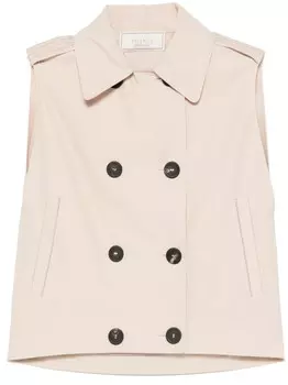 Peserico жилет с бисером, нейтральный