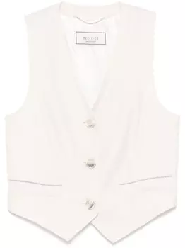 Peserico жилет с бисером, серый