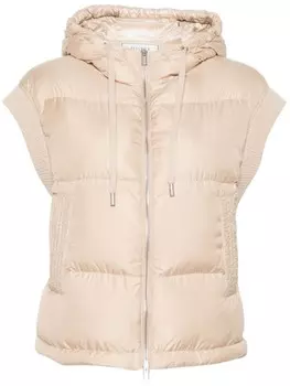 Peserico жилет с декором Monili, нейтральный цвет