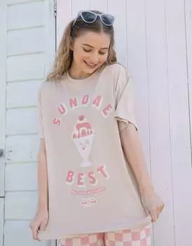 Песочная футболка унисекс с рисунком мороженого Batch1