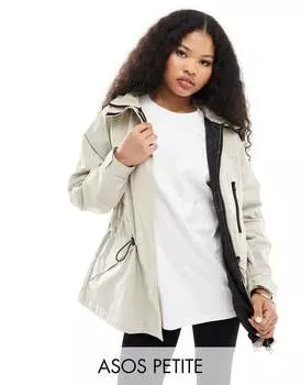 Песочная походная куртка с несколькими карманами ASOS DESIGN Petite