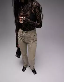 Песочные джинсы Topshop Kort