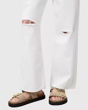 Песочные кожаные сандалии AllSaints Isla