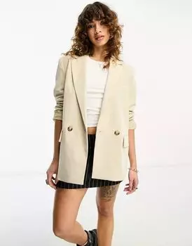 Песочный блейзер оверсайз Bershka