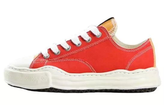 Peterson Стильные кроссовки для скейтбординга унисекс с низким верхом, синие/оранжевые/белые Mihara Yasuhiro