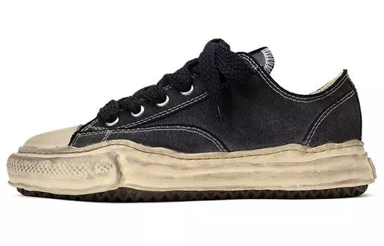 Peterson Стильные мужские кеды для скейтбординга с низким верхом, черные Mihara Yasuhiro