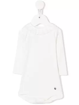 Petit Bateau боди с закругленным воротником, белый