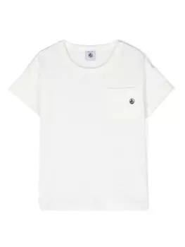 Petit Bateau футболка с нагрудным карманом, белый