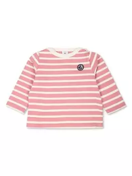 Petit Bateau полосатая футболка, розовый