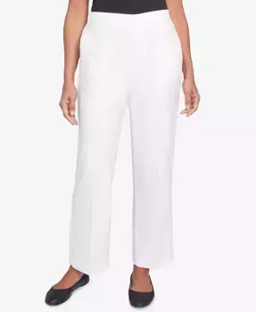 Петит Estate of Mind Estate Брюки средней длины на резинке Alfred Dunner, коричневый/бежевый