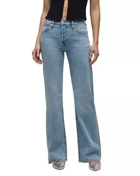 Петит Укороченные джинсы с высокой посадкой и расклешенными штанинами Rosie в цвете дуб Hudson, синий