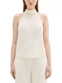 Petites Женский топ без рукавов с воротником-халтером Theory, слоновая кость