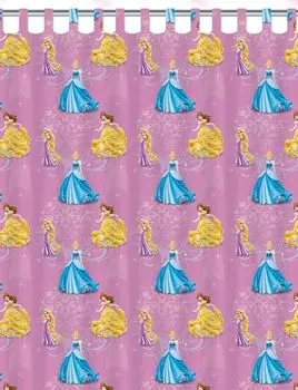 Петли для штор Disney Princess 140х250см с универсальной лентой, розовый