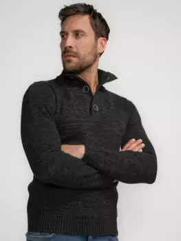 Petrol Industries Тройер "Мужской трикотажный воротник", черный