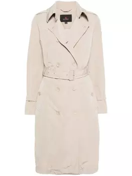 Peuterey двубортный тренч Saltum, нейтральный цвет