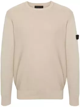 Peuterey джемпер с нашивкой-логотипом, нейтральный цвет