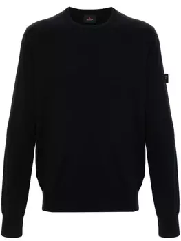 Peuterey свитер с нашивкой-логотипом, синий