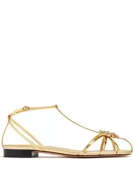 Pferi сандалии Maggio Flat с кристаллами, золотистый