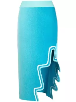 PH5 юбка миди Rago с логотипом, синий